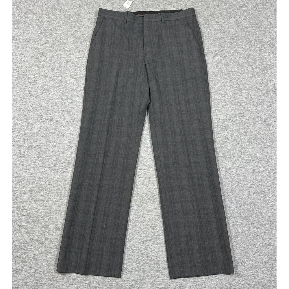 Banana Republic Dress Pants Men 33x32 Gray Classic Straight City Business NEW
